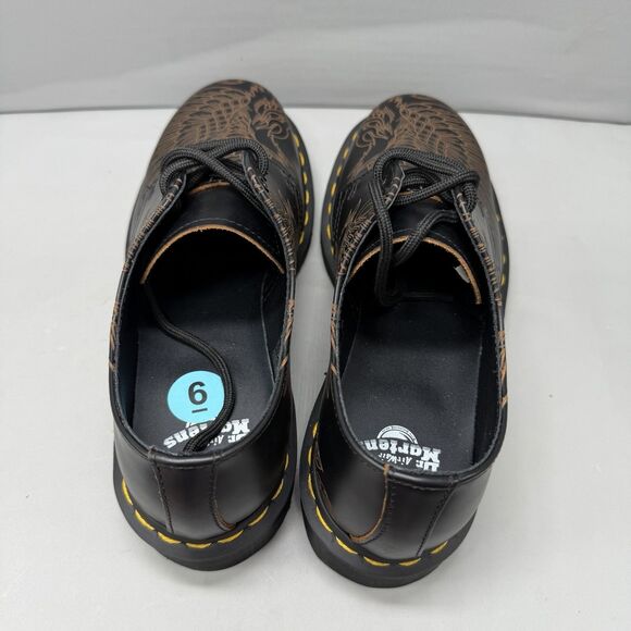 Dr Martens 1461 Phoenix Vintage Smooth Leather Black Brown Men Sz 5 Women Sz 6